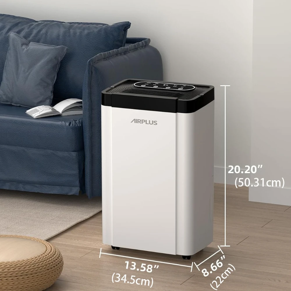 AIRPLUS 70 Pints Dehumidifier for Home, 4500 Sq. Ft Basement Dehumidifier with Continuous Drain Hose & Intelligent Humidistat for Bathroom, Bedroom, Large Room