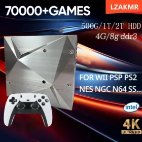 P88 Retro Game Console 2TB HDD 70000+ Games Dual System Win11 & Batocera Plug and Play for Wii PS2 DC PSP NGC TV Gaming Gift