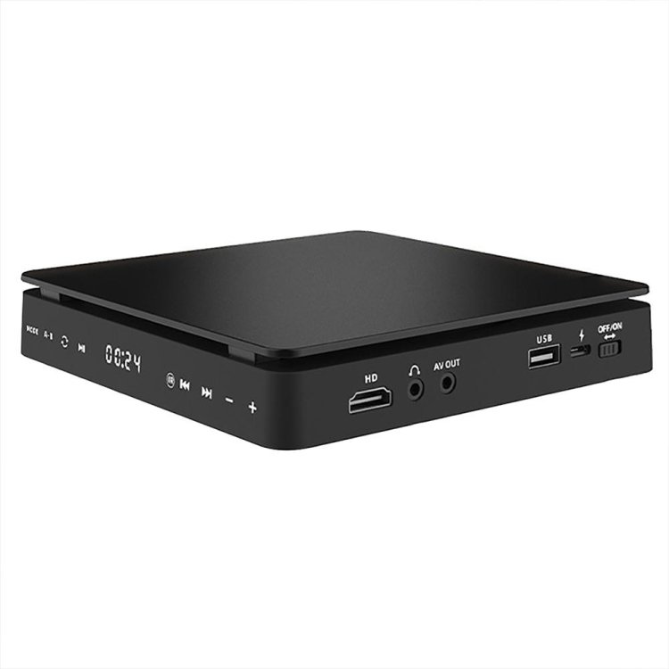 Kecag KC-708 Home Plug-in Mini HD DVD Player, Mini HD DVD Player(Black)
