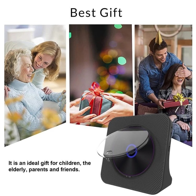Kecag KC-806 Retro Bluetooth Music Disc Album CD Player, Plug-in Version, Rechargeable Version