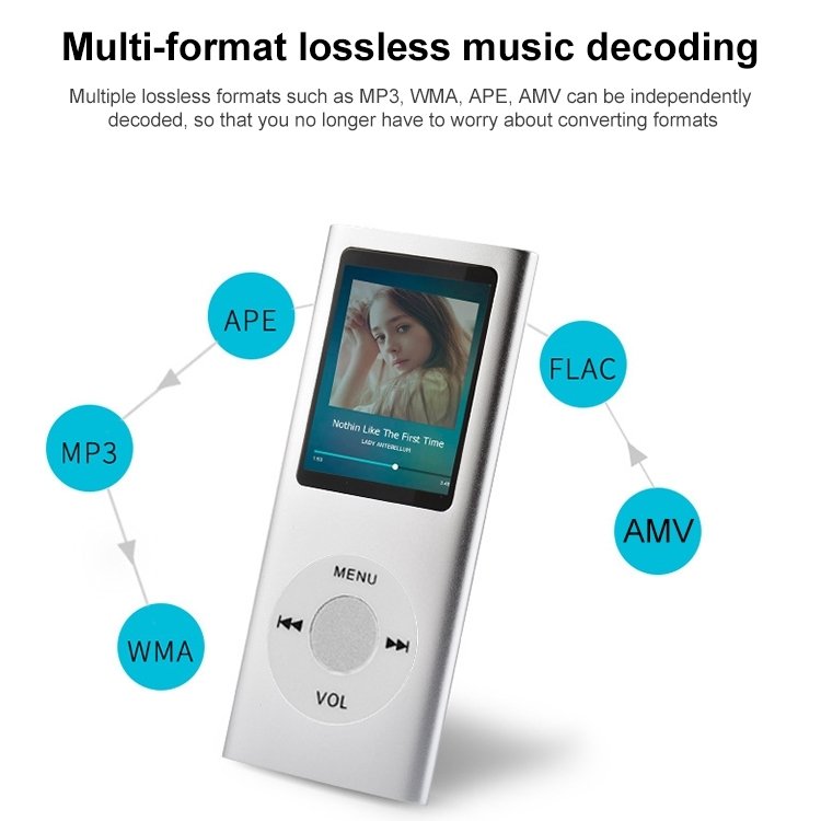 1.8 inch TFT Screen Metal MP4 Player, With Earphone+Cable