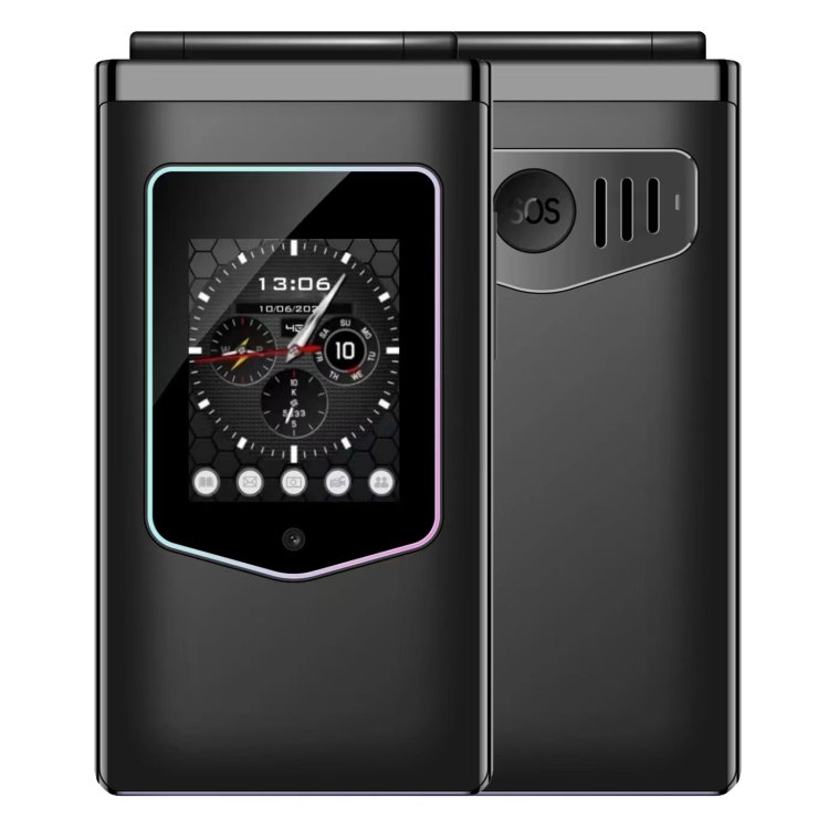 HAMTOD T8 4G Flip Phone, 2.8 inch + 1.77 inch, VoLTE, BT, SOS, OTG, EU Version HAMTOD T8 4G Flip Phone, 2.8 inch + 1.77 inch, VoLTE, BT, SOS, OTG, EU Version