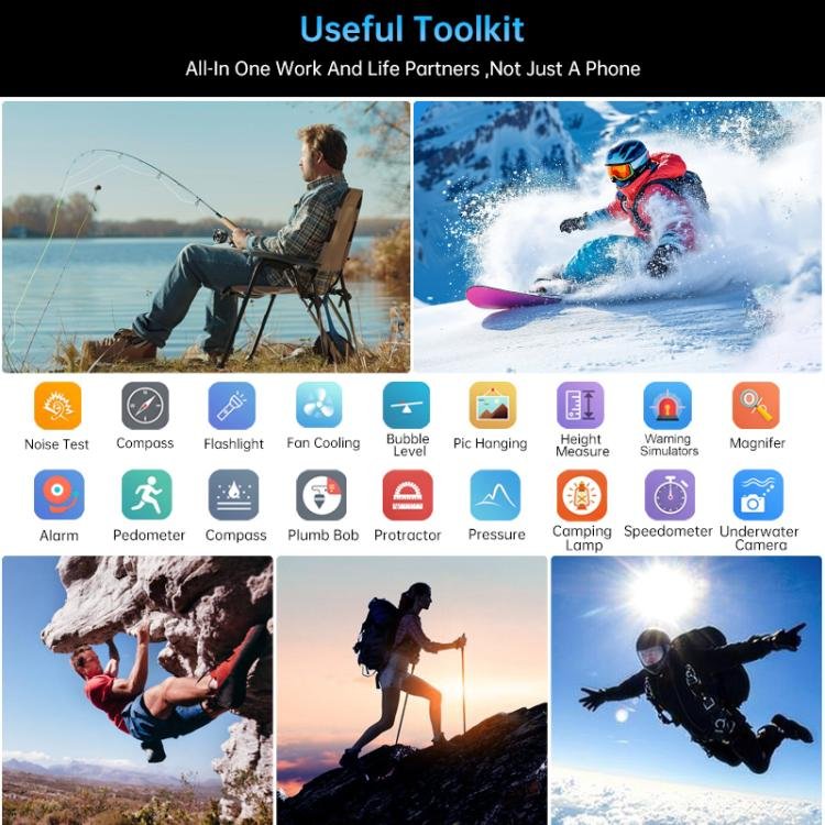 Unihertz Tank 4 Pro Projector Rugged Phone, 18GB+1TB, Night Vision, 6.73 inch Android 13 Dimensit...