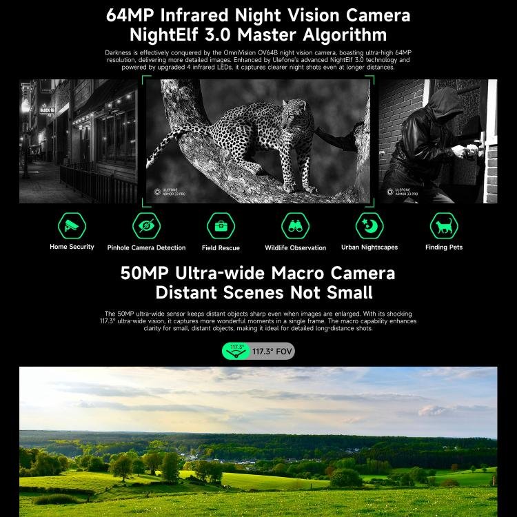 Ulefone Armor 33 Pro Rugged Phone, 16GB+512GB, Night Vision, 6.95 inch + 3.4 inch Dual Screen And...