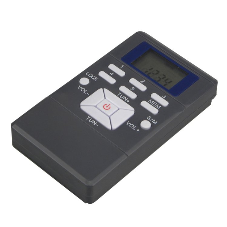 Portable Mini Frequency Modulation Digital LCD Display Radio Receiver with Earphone Jack & Lanyard Portable Mini Frequency Modulation Digital LCD Display Radio Receiver with Earphone Jack & Lanyard