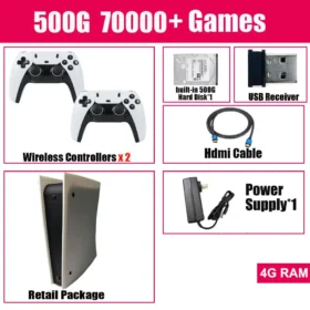 New X5 Retro Game Console 2TB HDD Built-in 70000+ Games 4K HD Plug and Play TV 60+ Emulators for WII PS2 PSP SS Holiday Gift