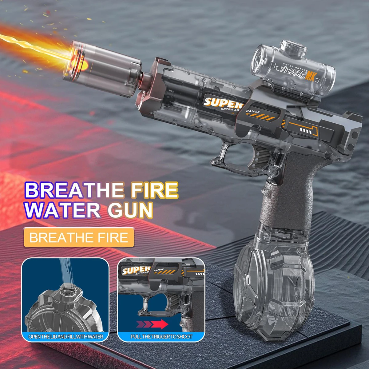 Electric Water Gun Automatic Squirt Blaster Soaker Summer Outdoor Beach Pool Party Toy for Adults Kids Automatic Watergun Gifts