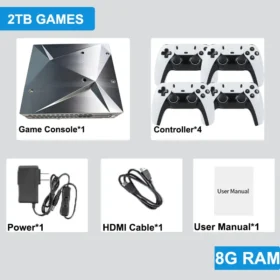 P88 Retro Game Console 2TB HDD 70000+ Games Dual System Win11 & Batocera Plug and Play for Wii PS2 DC PSP NGC TV Gaming Gift