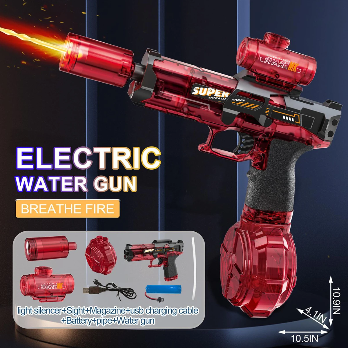 Electric Water Gun Automatic Squirt Blaster Soaker Summer Outdoor Beach Pool Party Toy for Adults Kids Automatic Watergun Gifts