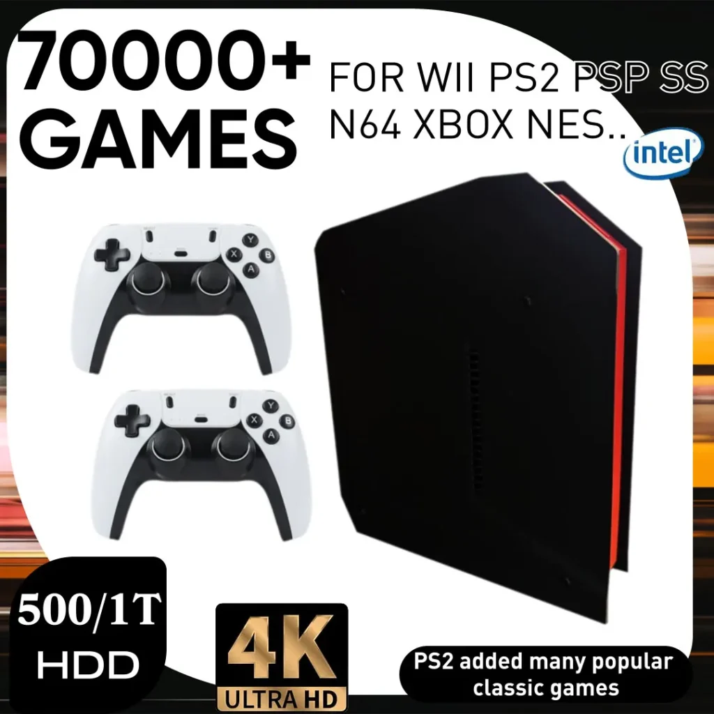 X4 Retro Video Game Console With 1T Dual-system and I3-3110M CPU For PS2/PSP/WII/N64/DC/SS Children Gaming Gifts For Men Gift X4 Retro Video Game Console With 1T Dual-system and I3-3110M CPU For PS2/PSP/WII/N64/DC/SS Children Gaming Gifts For Men Gift