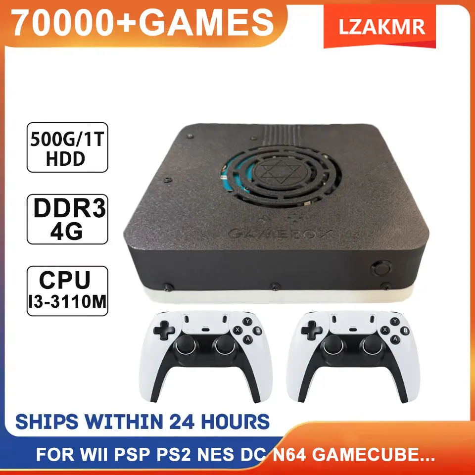 Super Console X3 Retro Game Console I3-3110M | 1TB HDD 70,000+ Games | Plug & Play TV | PS2 Wii PSP GC N64 | Wireless Controller