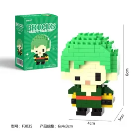 A box of Pikachu building block set: Anime figurines of Luffy and Zoro, Nami and Chopper toys, children's toys, birthday gifts
