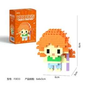 A box of Pikachu building block set: Anime figurines of Luffy and Zoro, Nami and Chopper toys, children's toys, birthday gifts
