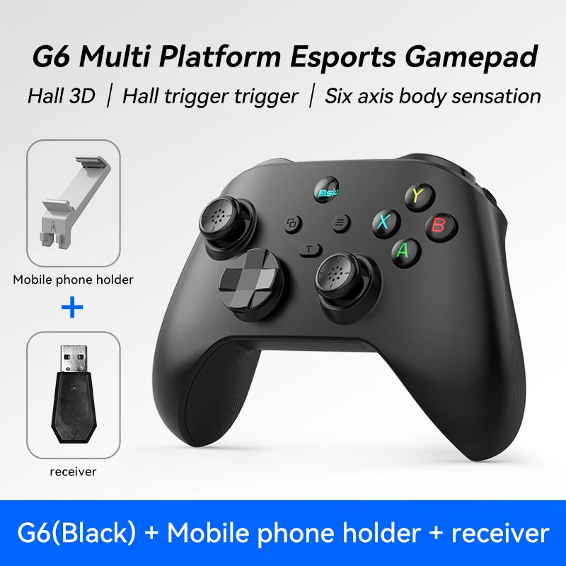 G6 wireless  mobile game controller with Hall trigger and Hall joystick supporting switch/pc/android/IOS
