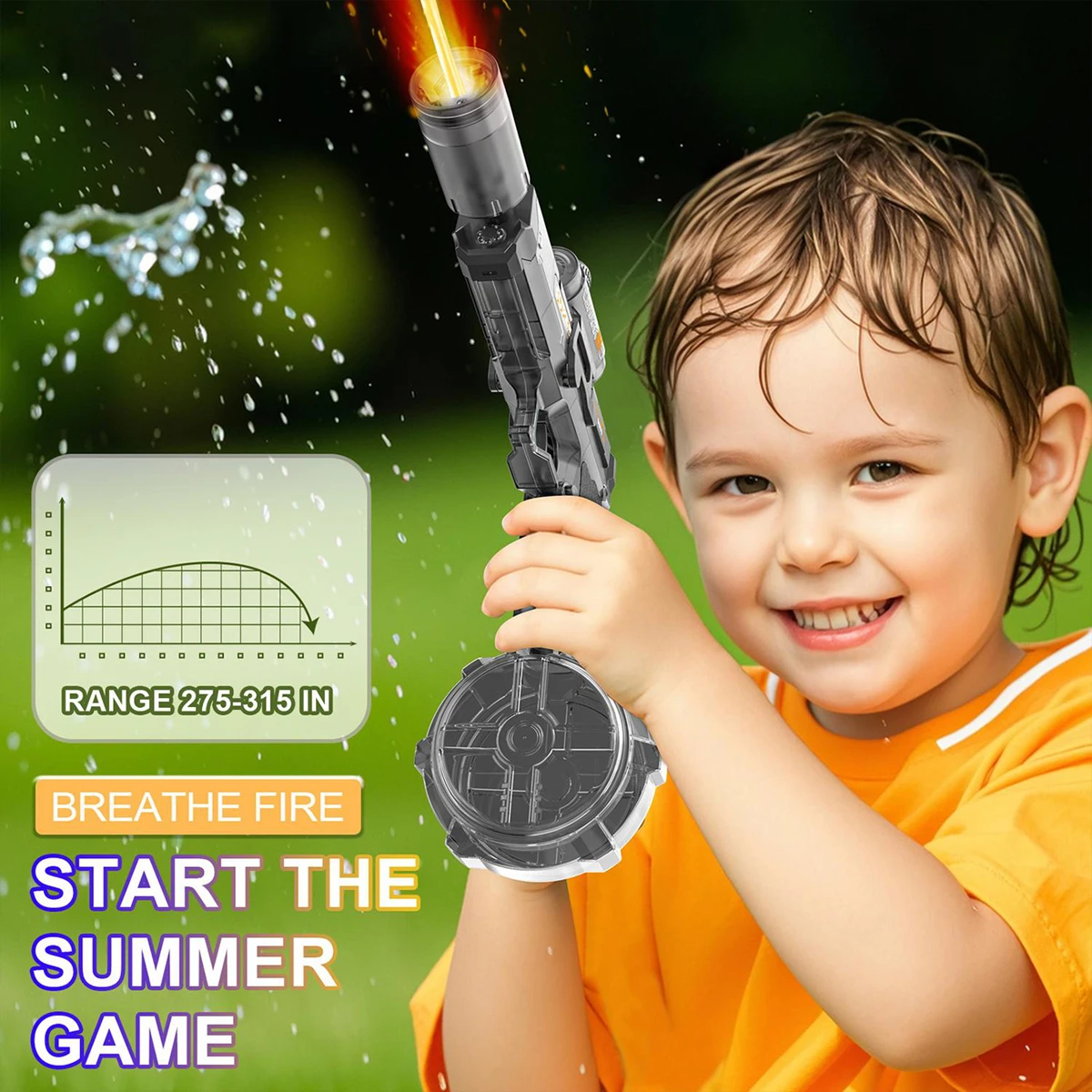 Electric Water Gun Automatic Squirt Blaster Soaker Summer Outdoor Beach Pool Party Toy for Adults Kids Automatic Watergun Gifts