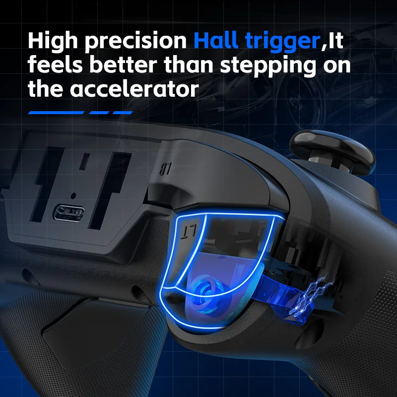 G6 wireless  mobile game controller with Hall trigger and Hall joystick supporting switch/pc/android/IOS