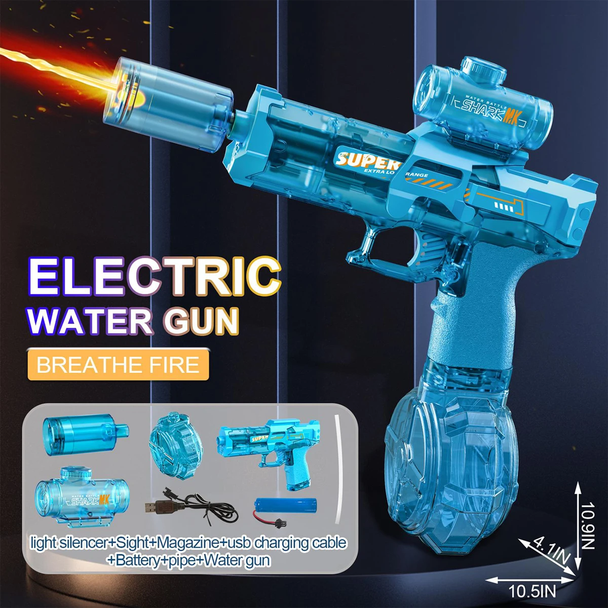 Electric Water Gun Automatic Squirt Blaster Soaker Summer Outdoor Beach Pool Party Toy for Adults Kids Automatic Watergun Gifts
