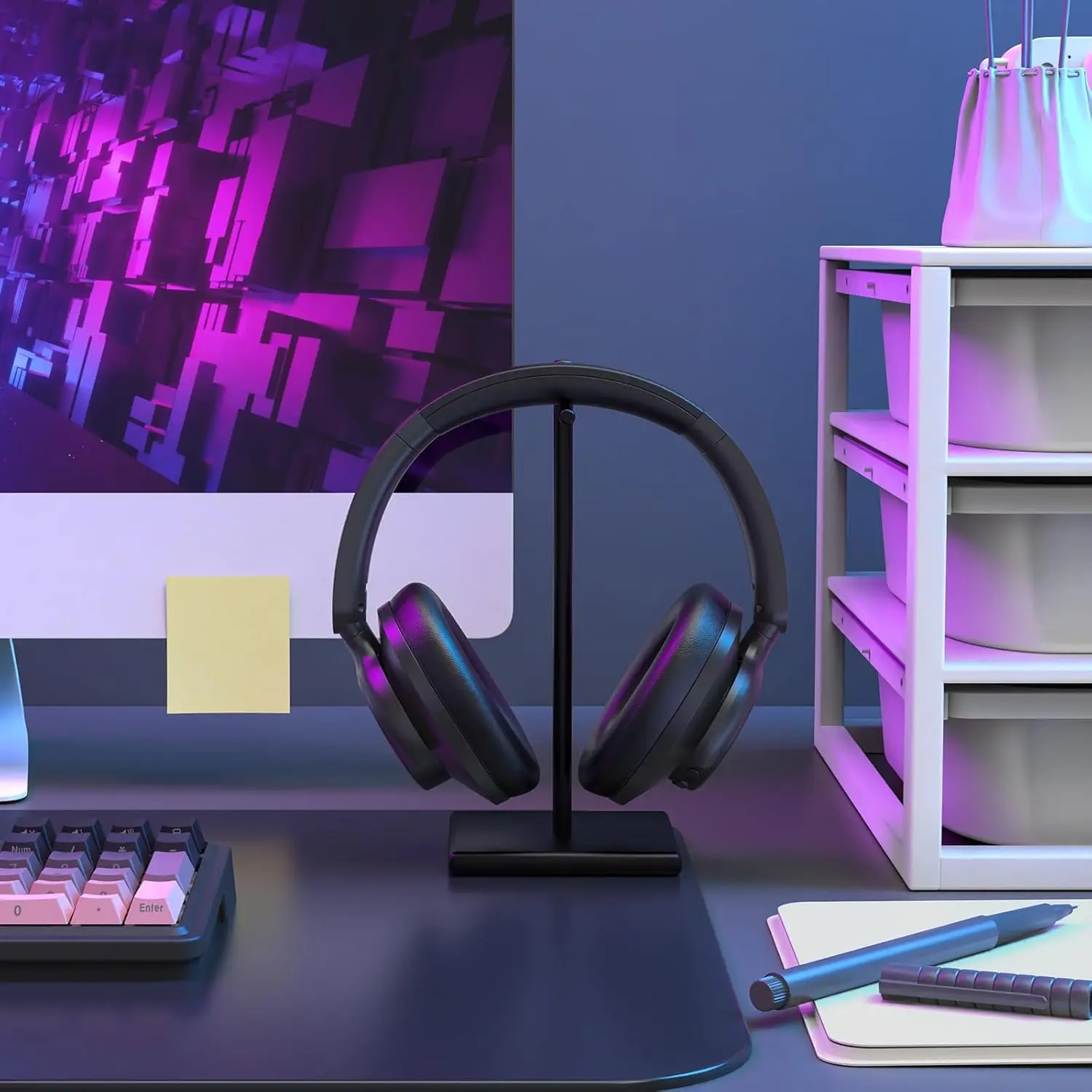 Redragon H610 Wireless Gaming Headset BT 5.3 with ANC Noise Cancellation, 50H Battery, Lightweight, Over-Ear Headphones