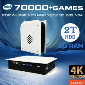 Wireless handle 8G RAM Retro Game Console 2T ROM M15 Batocera I3-3110M  70000+Games For Wii PS2 PSP NGC N64 Windows11 Play On TV
