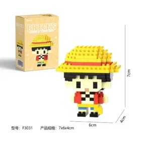 A box of Pikachu building block set: Anime figurines of Luffy and Zoro, Nami and Chopper toys, children's toys, birthday gifts