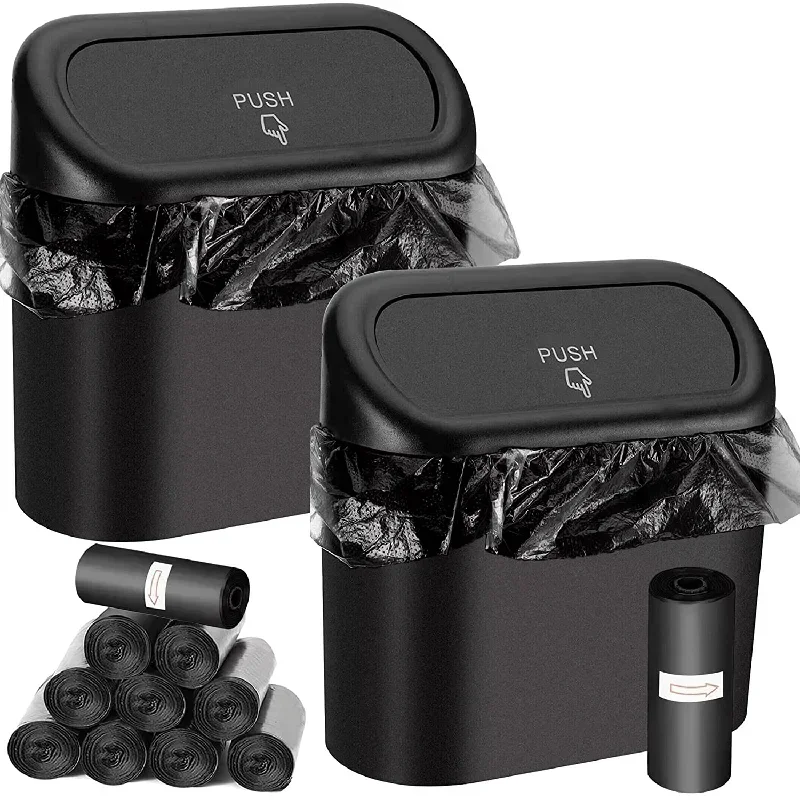 Car Trash Can (with Lid) Contains 60 (300) Garbage Bags, Small Car Trash Can, Leak-proof Mini Car Accessories Car Trash Can (with Lid) Contains 60 (300) Garbage Bags, Small Car Trash Can, Leak-proof Mini Car Accessories