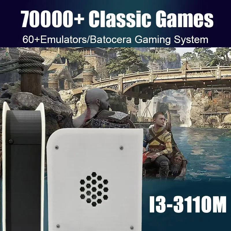 Wireless handle 8G RAM Retro Game Console 2T ROM M15 Batocera I3-3110M  70000+Games For Wii PS2 PSP NGC N64 Windows11 Play On TV