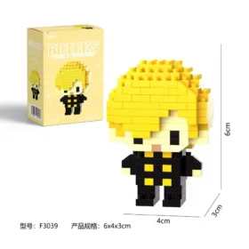 A box of Pikachu building block set: Anime figurines of Luffy and Zoro, Nami and Chopper toys, children's toys, birthday gifts