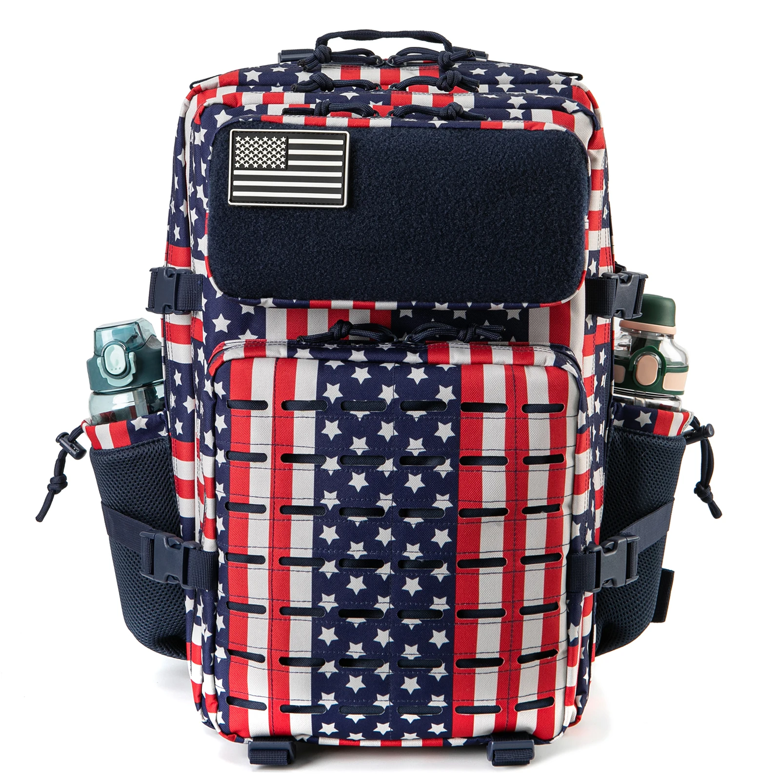 45L Men's Tactical Backpack with Double Cup Holder Hunting Backpack Outdoor Camping Gear Backpack Hiking Survival Backpack