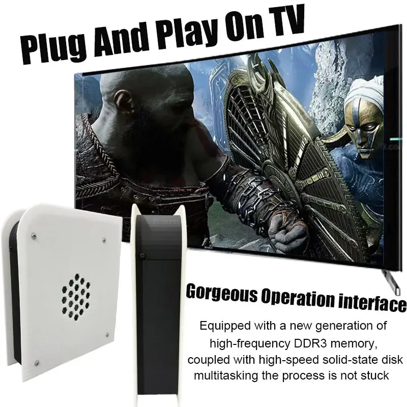 Wireless handle 8G RAM Retro Game Console 2T ROM M15 Batocera I3-3110M  70000+Games For Wii PS2 PSP NGC N64 Windows11 Play On TV