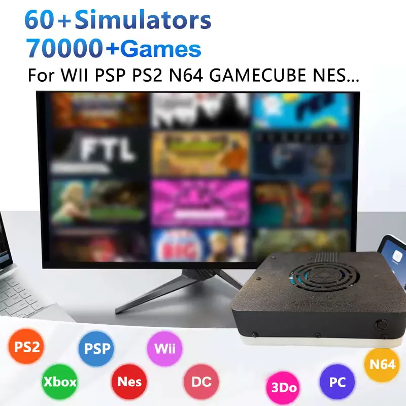 Super Console X3 Retro Game Console I3-3110M | 1TB HDD 70,000+ Games | Plug & Play TV | PS2 Wii PSP GC N64 | Wireless Controller