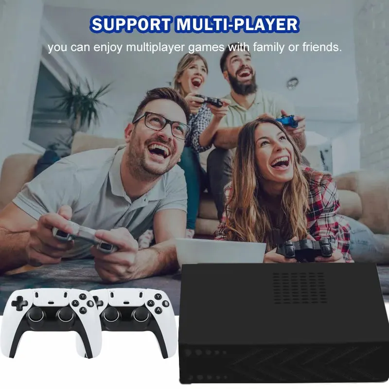 60+Emulators Retro Video Game Console R3 PRO Dual System 500GB 3865U 70000+Games For Wii PS2 PSP Saturn GameCube N64 Wireless handle