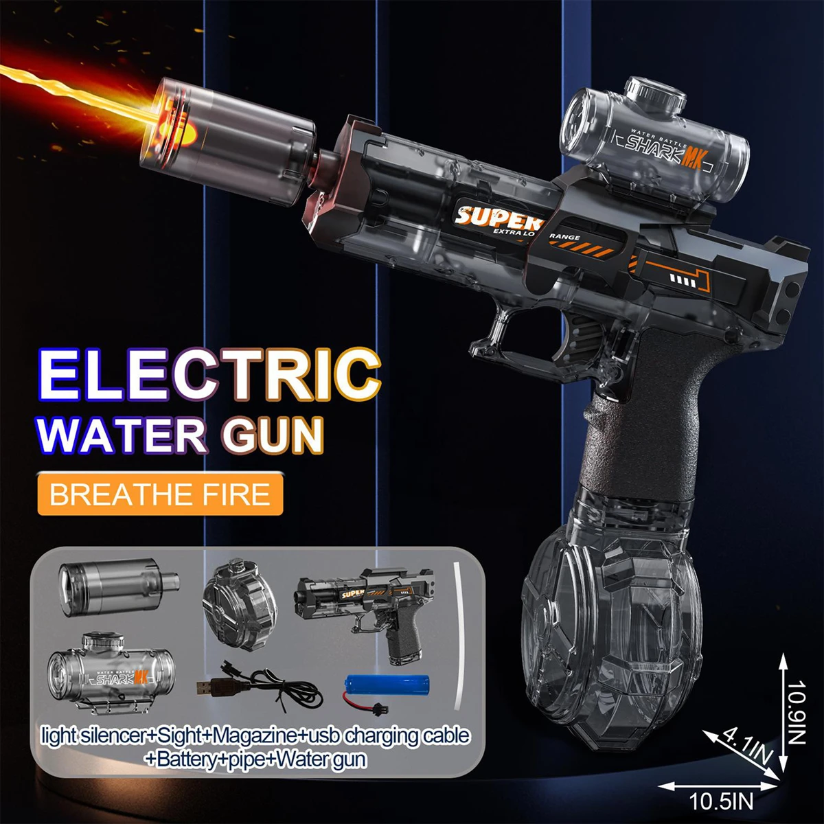 Electric Water Gun Automatic Squirt Blaster Soaker Summer Outdoor Beach Pool Party Toy for Adults Kids Automatic Watergun Gifts