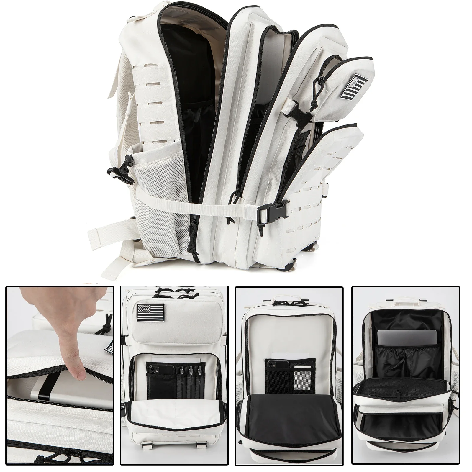 25L/45L Men's and Women's Tactical Backpacks , Outdoor Activities, Small School Backpacks with Water Bottle Holder