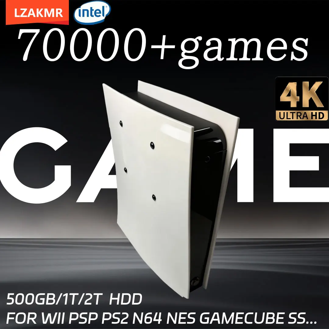 New X5 Retro Game Console 2TB HDD Built-in 70000+ Games 4K HD Plug and Play TV 60+ Emulators for WII PS2 PSP SS Holiday Gift