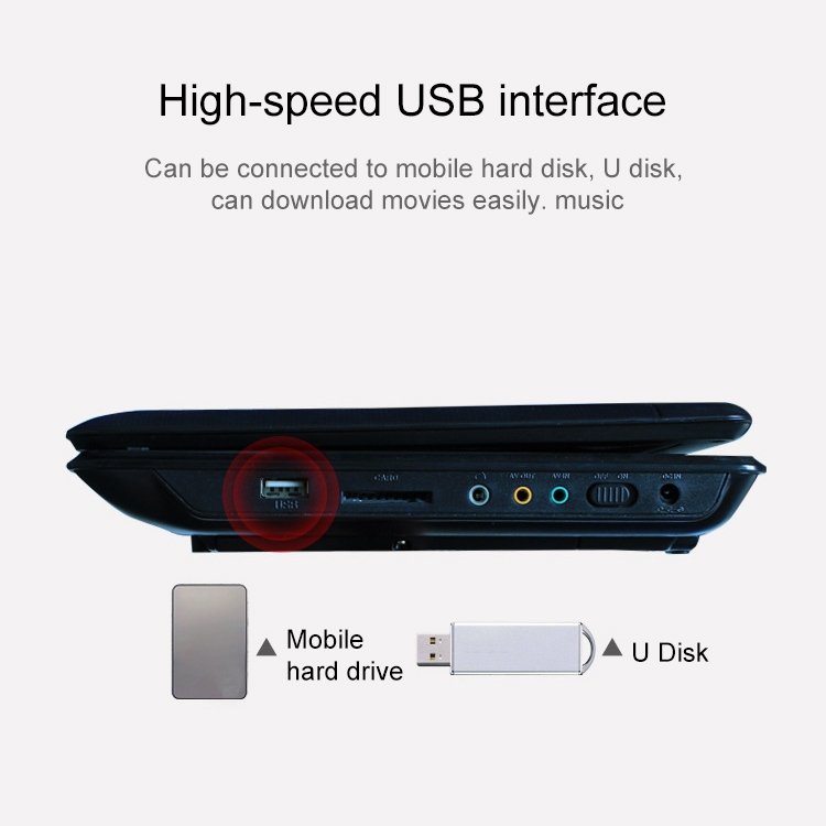 7.8 inch Portable DVD with TV Player, Support SD / MMC Card / Game Function / USB Port...