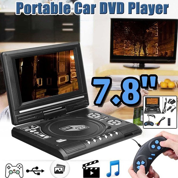 7.8 inch Portable DVD with TV Player, Support SD / MMC Card / Game Function / USB Port...