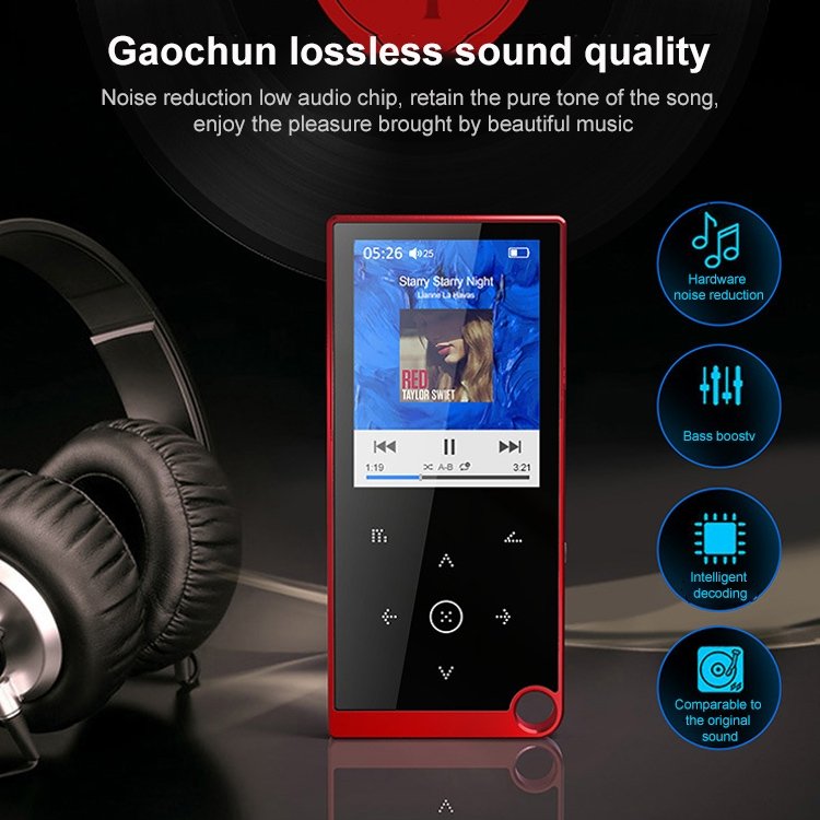 2.4 inch Touch-Button MP4 / MP3 Lossless Music Player, Support E-Book / Alarm Clock / Timer Shutd...