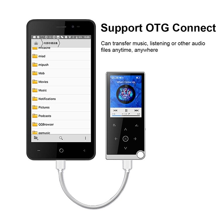 2.4 inch Touch-Button MP4 / MP3 Lossless Music Player, Support E-Book / Alarm Clock / Timer Shutd...