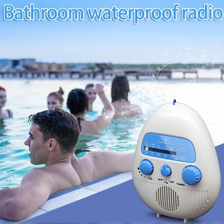Portable Waterproof FM Radio With Hanging Rope For Bathroom, SY-900