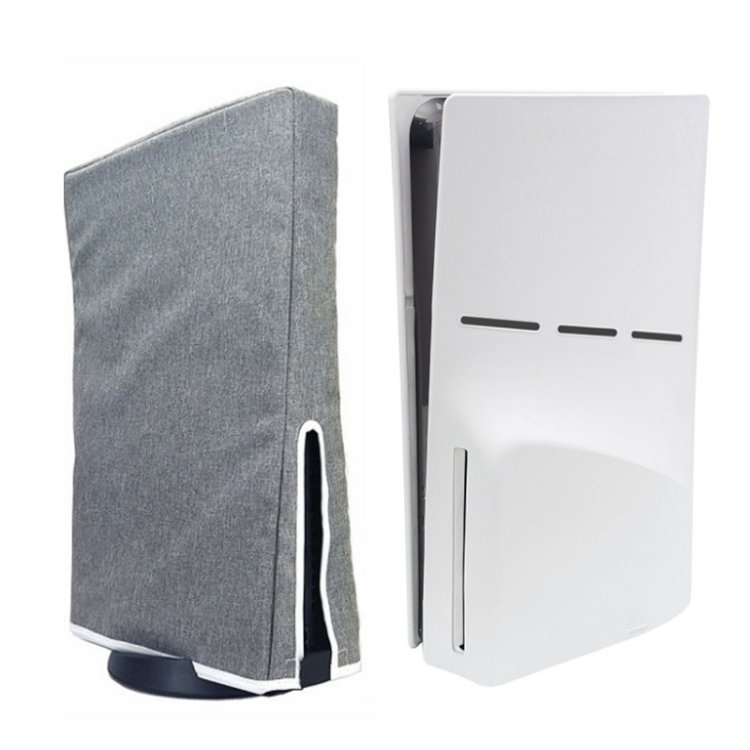 For PS5 Slim Disc & Digital Host Dust Cover Protective  Case, Vertical Gray, Vertical Black...