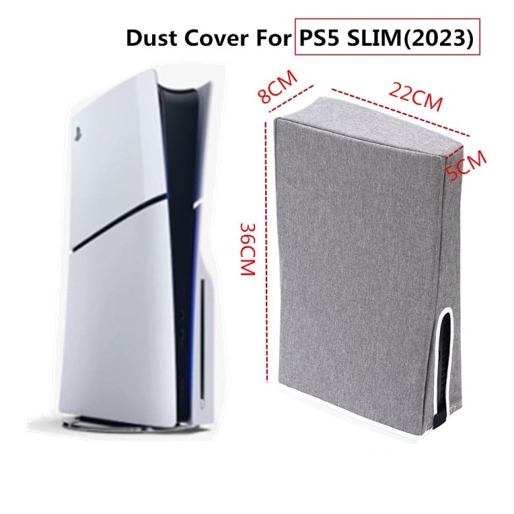 For PS5 Slim Disc & Digital Host Dust Cover Protective  Case, Vertical Gray, Vertical Black...