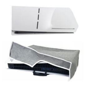 For PS5 Slim Disc & Digital Host Dust Cover Protective  Case, Vertical Gray, Vertical Black...