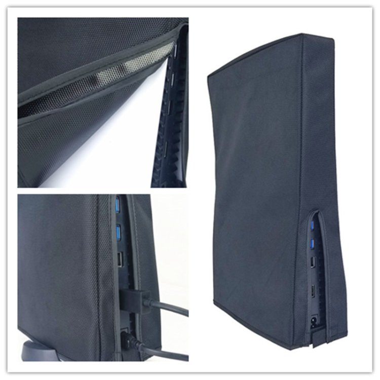 For PS5 Slim Disc & Digital Host Dust Cover Protective  Case, Vertical Gray, Vertical Black...