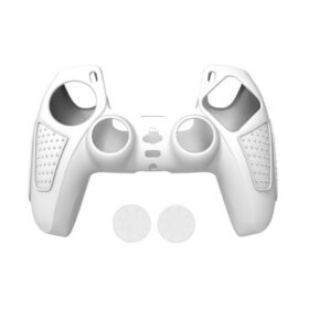 For PS5 Gamepad Silicone Protective Case Anti-Skid Soft Silicone Cover, White, Blue, Black...