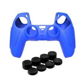 For PS5 Gamepad Silicone Protective Case Anti-Skid Soft Silicone Cover, White, Blue, Black...
