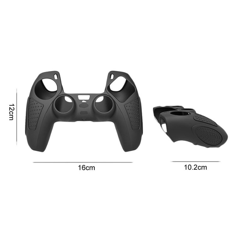 For PS5 Gamepad Silicone Protective Case Anti-Skid Soft Silicone Cover, White, Blue, Black...