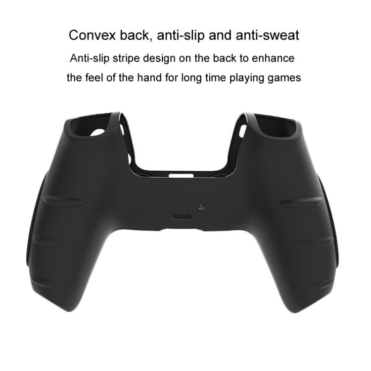 For PS5 Gamepad Silicone Protective Case Anti-Skid Soft Silicone Cover, White, Blue, Black...