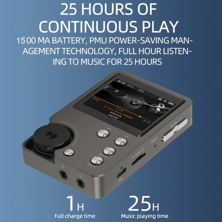 HIFI Lossless DSD256 Music Player Sports MP3, Without TF Card, With 64GB TF Card, With 128GB TF Card
