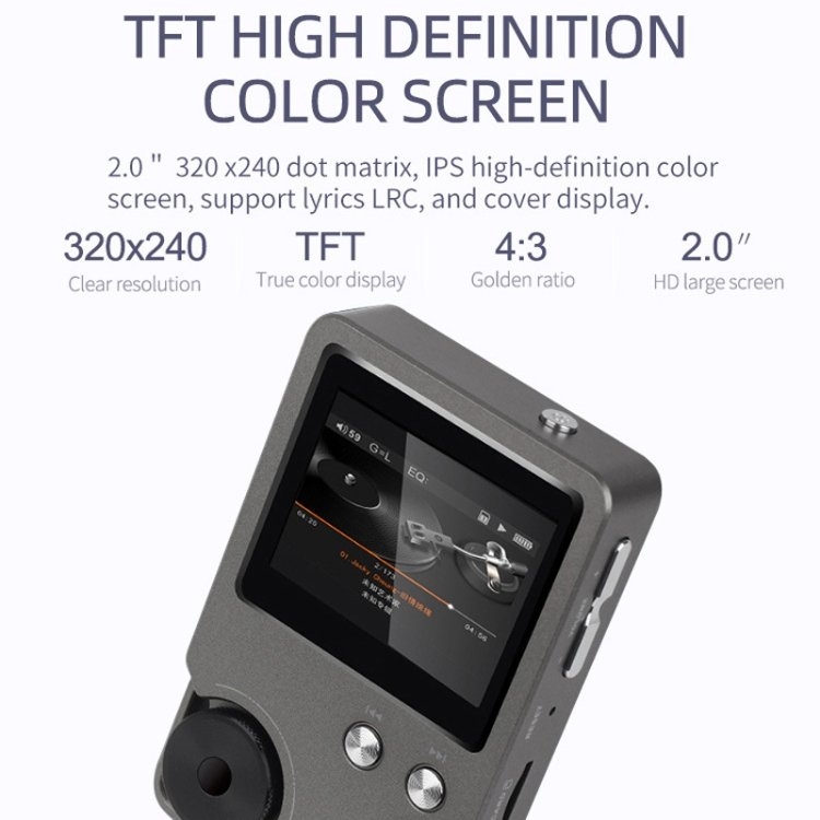 HIFI Lossless DSD256 Music Player Sports MP3, Without TF Card, With 64GB TF Card, With 128GB TF Card