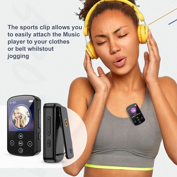 MP3 Bluetooth Music Player HIFI Sports Clip Touch Screen MP4, No TF Card, 8GB, 16GB, 32GB, 64GB...